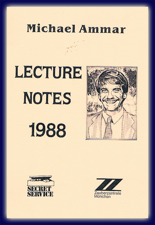 Cups and Balls, Mike Ammar, ZZM-Lecture Notes 1988