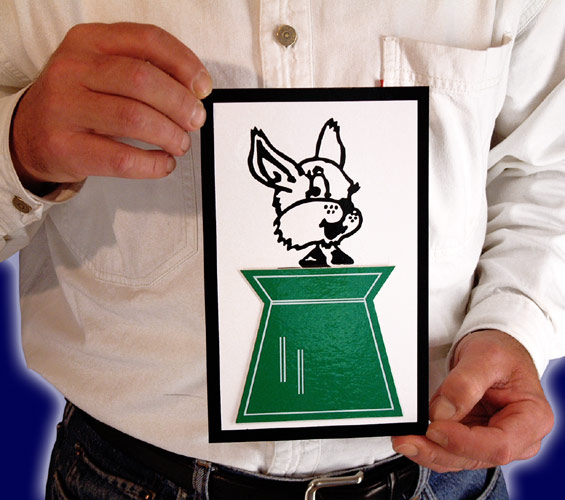 Häschenkarte, color changing rabbit