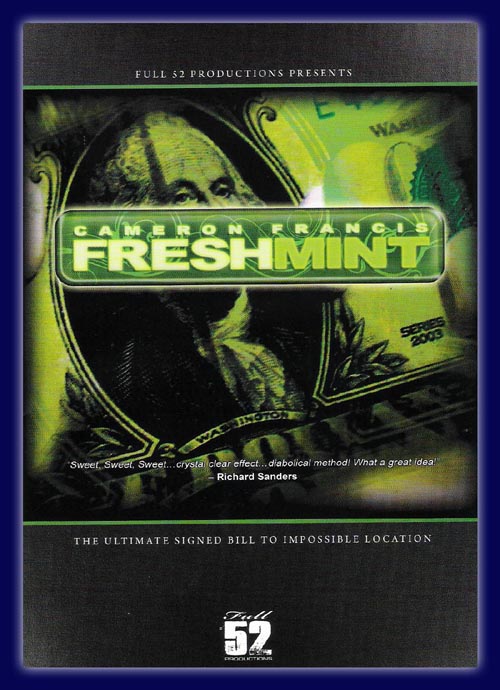 Freshmint DVD by Francis Cameron