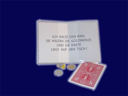 Triple Decision: Karte-Münze-Ring-Vorhersage