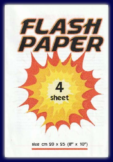 Pyropapier (Flash Paper), normale Größe