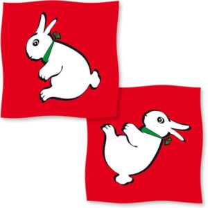Kaninchen-Ente Illusion rot