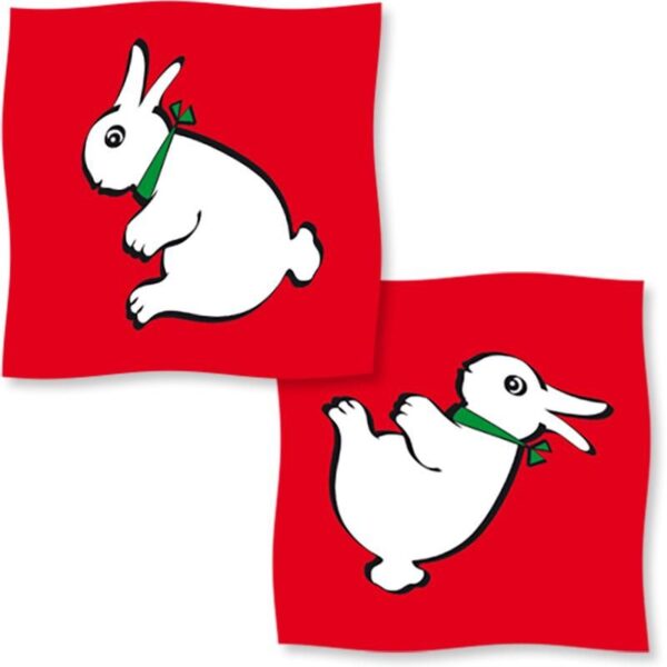 Kaninchen-Ente Illusion rot